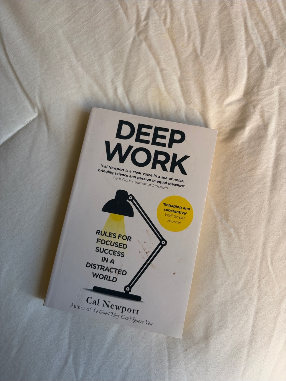 Newport Deep Work — White Cover with Yellow Accent